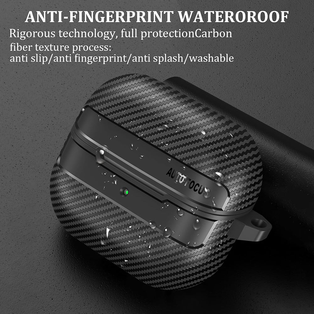 Etui Techsuit CarbonFiber do Samsung Galaxy Buds3 FE / Buds3 Pro / Buds3, czarne