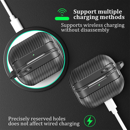 Etui Techsuit CarbonFiber do Samsung Galaxy Buds3 FE / Buds3 Pro / Buds3, czarne