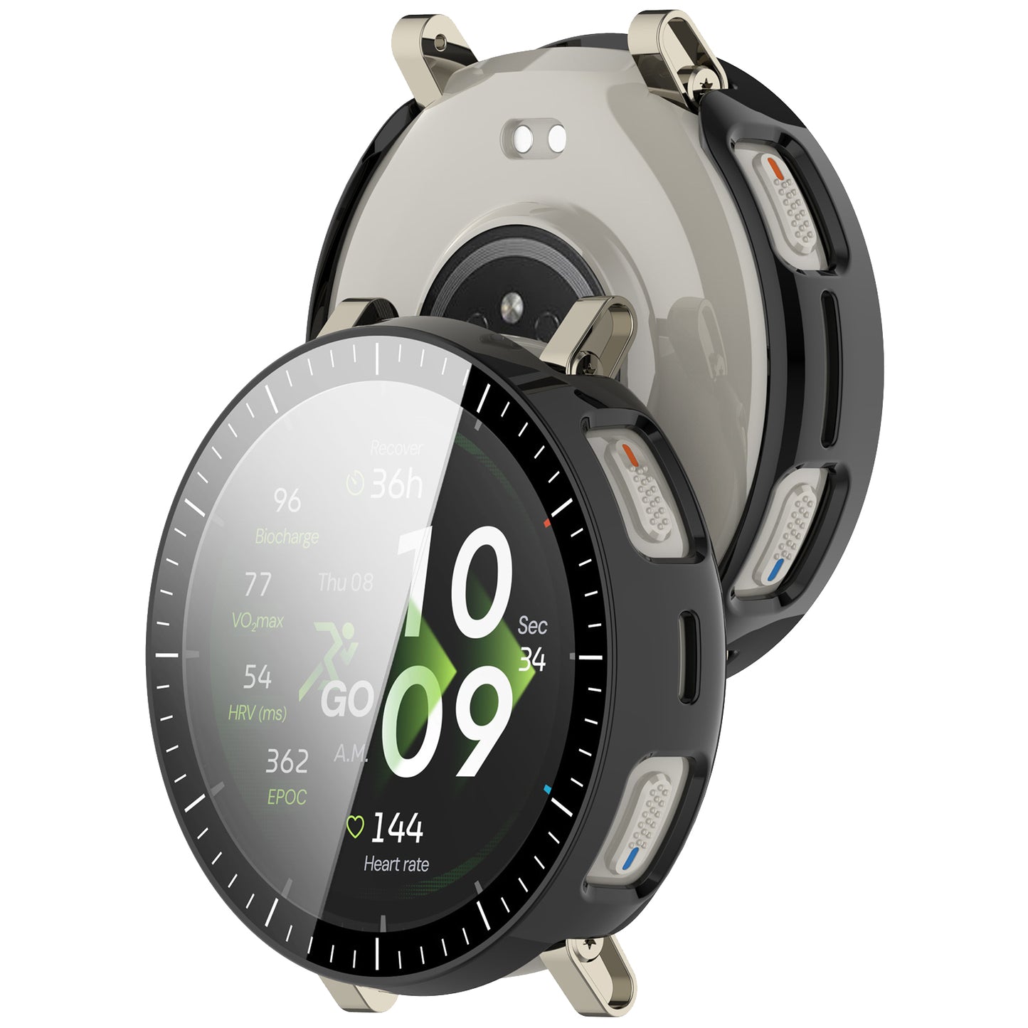 Techsuit Defense360 Pro Case for Amazfit Active 3 Premium, Black