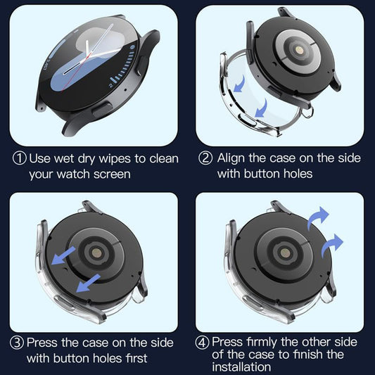 Etui Techsuit Defense360 Pro do Samsung Galaxy Watch7 44mm, Przezroczyste