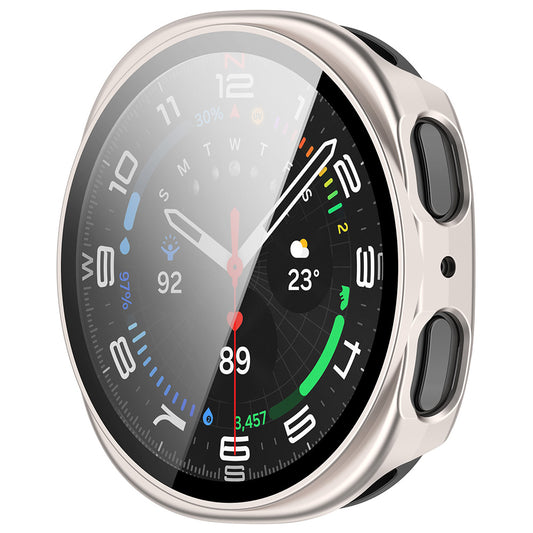 Etui Techsuit Defense360 Pro do Samsung Galaxy Watch8 44mm, Perłowo Srebrne
