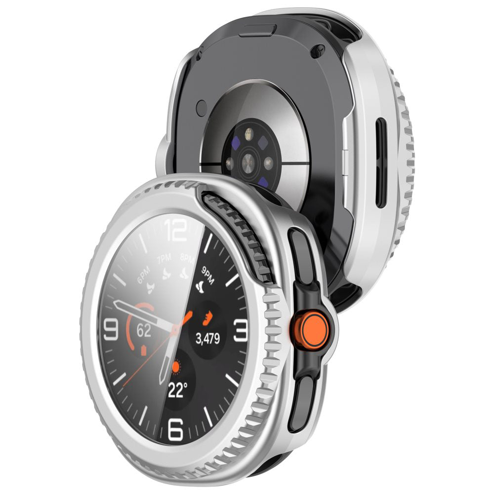 Etui Techsuit Defense360 Pro do Samsung Galaxy Watch8 Classic, Srebrne