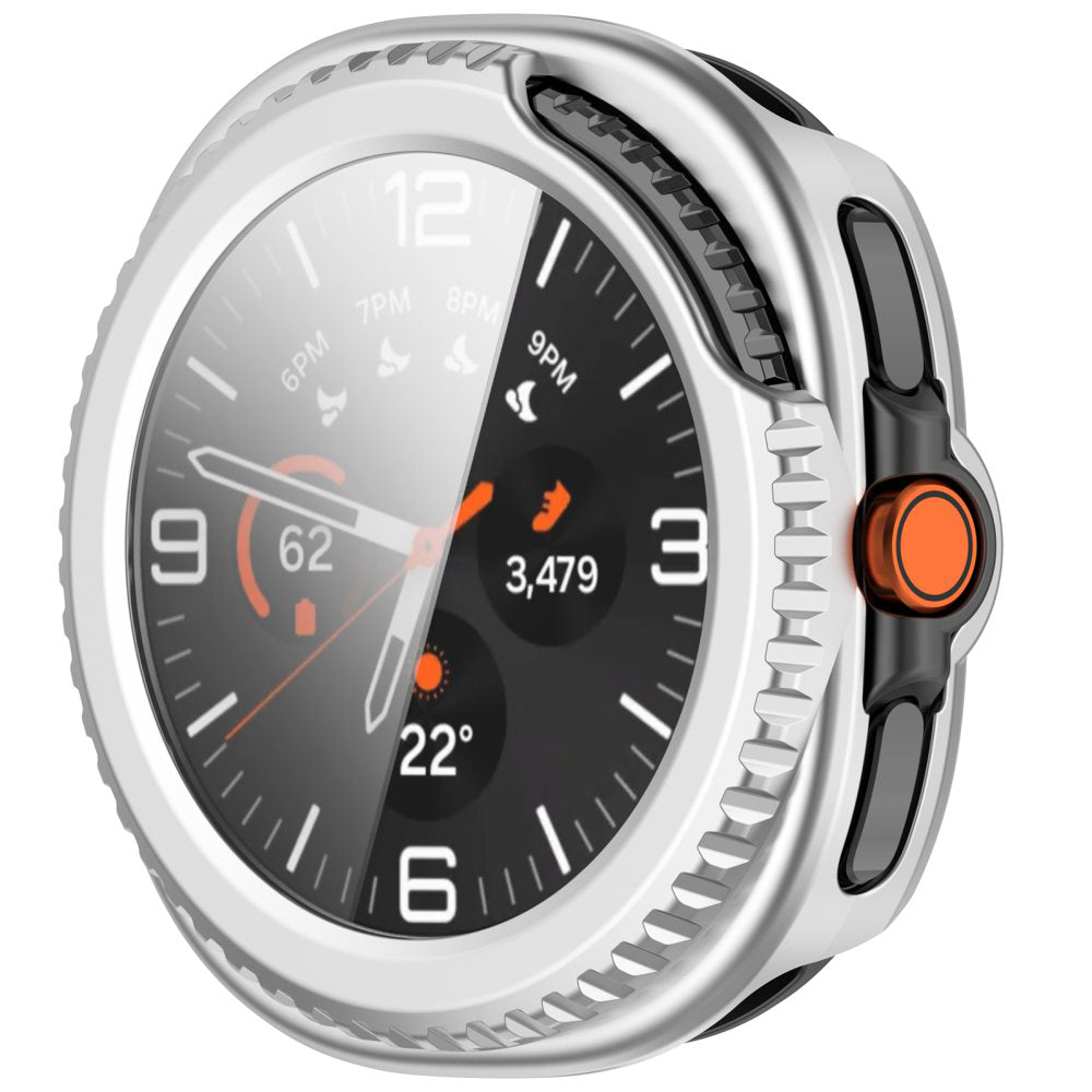 Etui Techsuit Defense360 Pro do Samsung Galaxy Watch8 Classic, Srebrne