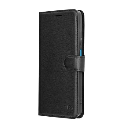 Case for Motorola Moto G56, Techsuit, Leather Folio, Black