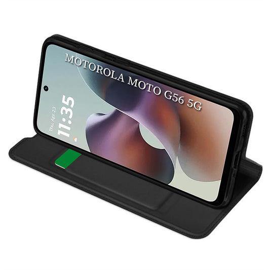 Etui na Motorola Moto G56, Techsuit, Magskin Book, czarne