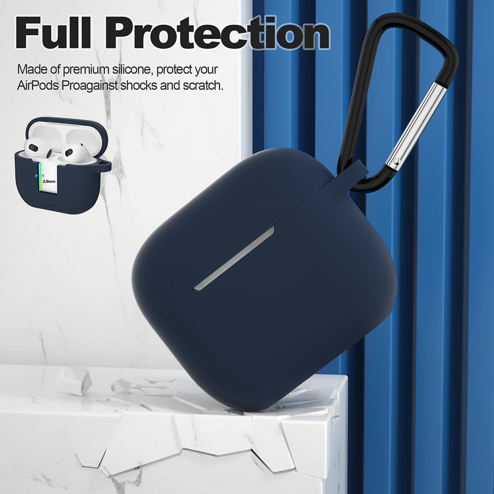 Etui Techsuit Silicone do Apple AirPods 3, Granatowe