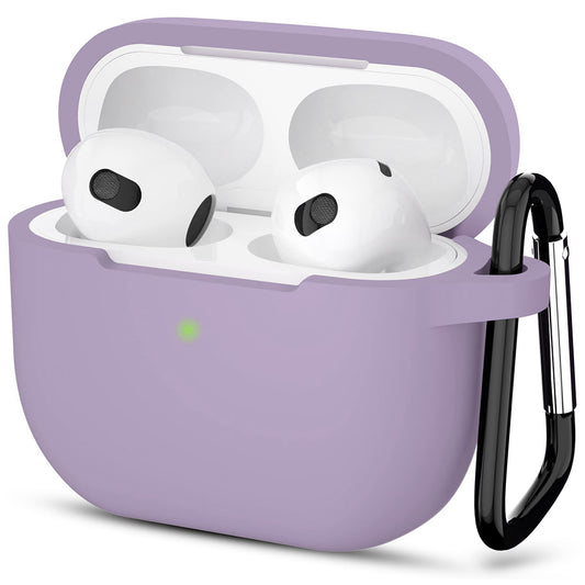 Etui Techsuit Silicone na Apple AirPods 3, Fioletowe
