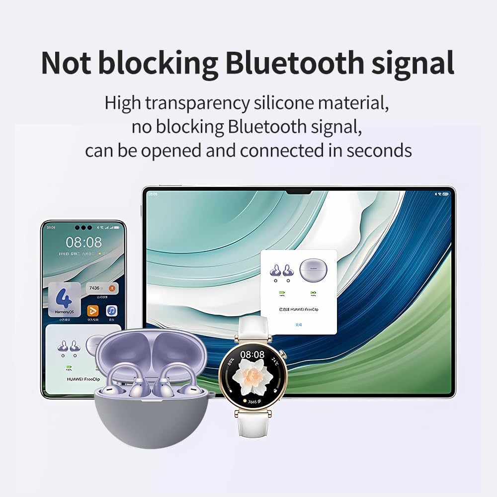 Etui Techsuit Silicone do Huawei FreeClip, czarne