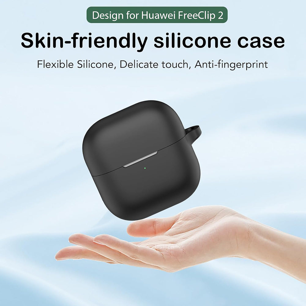 Etui Techsuit Silicone dla Huawei FreeClip 2, Czarne