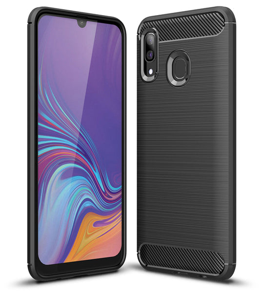 Etui na Samsung Galaxy A40 A405, Forcell, Carbon, Czarny