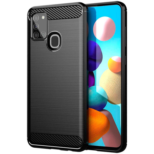 Etui do Samsung Galaxy A21s A217, Forcell, Carbon, czarny