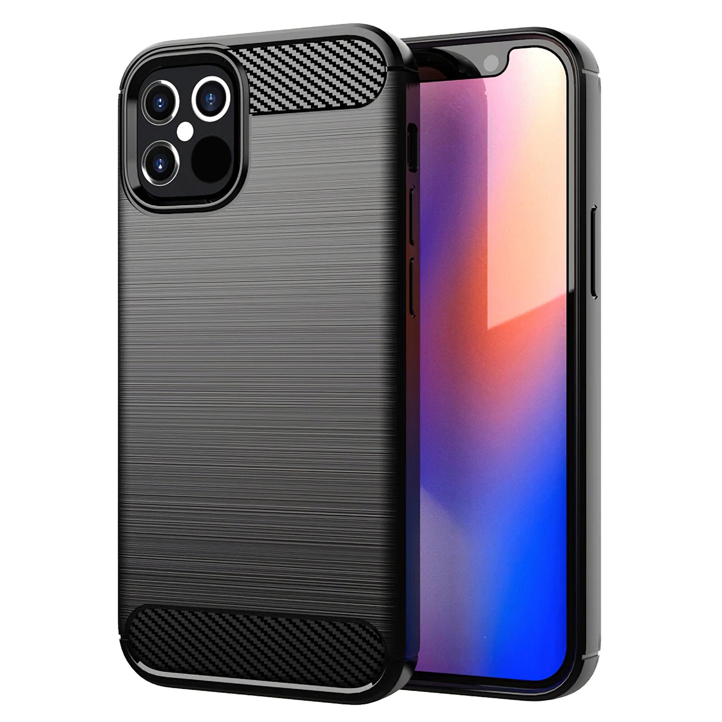 Etui na Apple iPhone 12 / 12 Pro, OEM, Carbon, Czarny