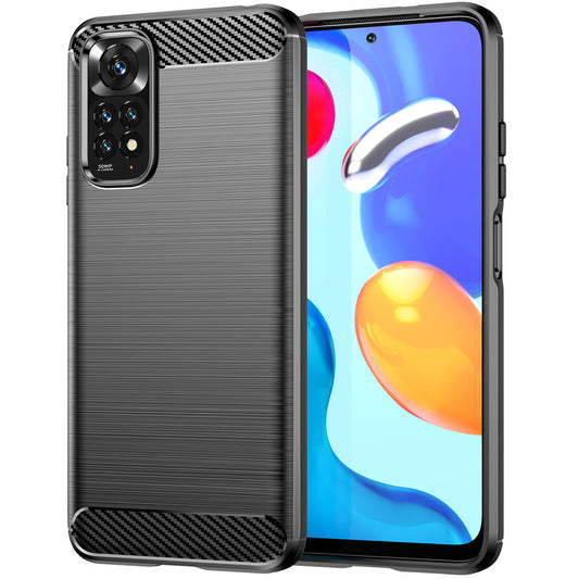 Etui na Xiaomi Redmi Note 11S / Note 11, Carbon, Czarny