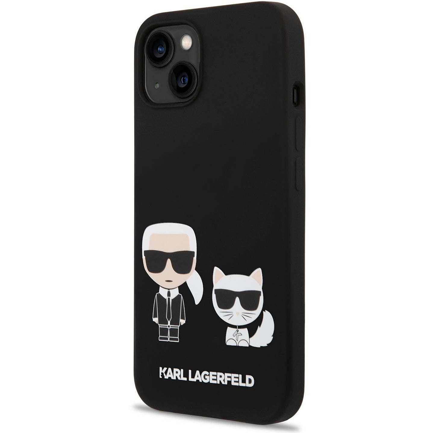 Etui MagSafe dla Apple iPhone 14 Plus, Karl Lagerfeld, Silikonowe Karl & Choupette, Czarne