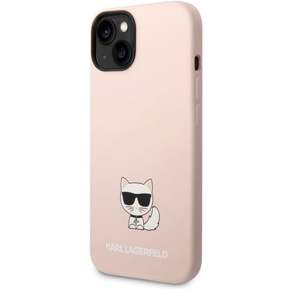 Etui na Apple iPhone 14 Plus, Karl Lagerfeld, Silicone Body Choupette, Różowy