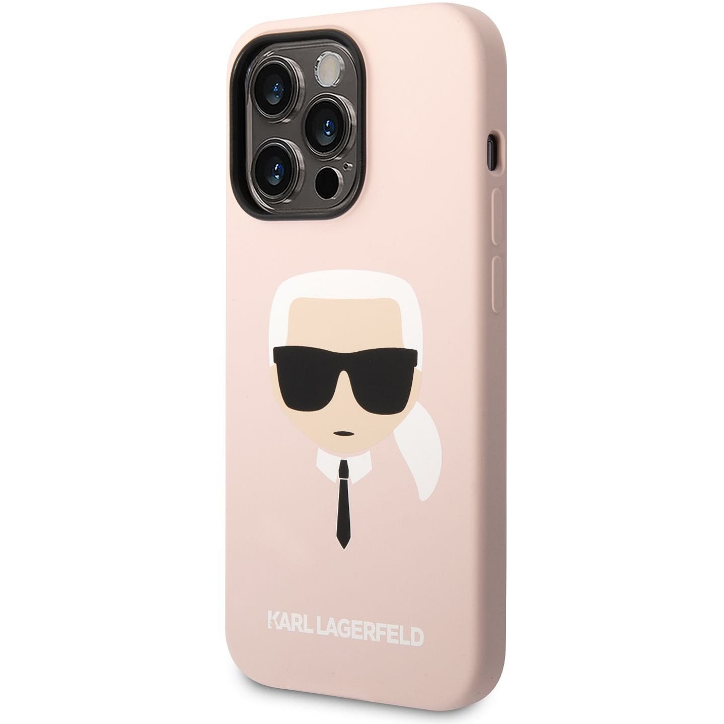 Etui na Apple iPhone 14 Pro Max, Karl Lagerfeld, Silicone Karl's Head, Różowy