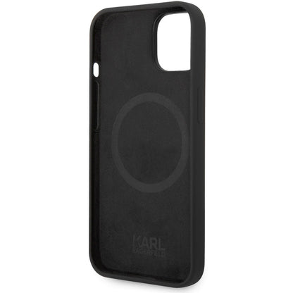 Etui MagSafe do Apple iPhone 14 Plus, Karl Lagerfeld, Liquid Silicone Karl Head, czarne