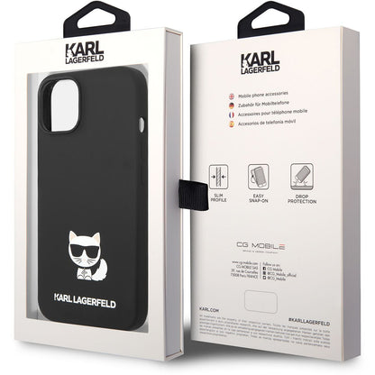 Etui na Apple iPhone 14 Plus, Karl Lagerfeld, Silicone Body Choupette, Czarny