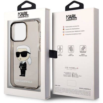 Etui na Apple iPhone 14 Pro Max, Karl Lagerfeld, IML Ikonik NFT, Czarne