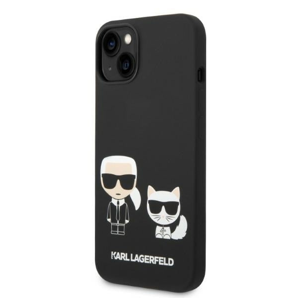 Etui MagSafe dla Apple iPhone 14 Plus, Karl Lagerfeld, Silikonowe Karl & Choupette, Czarne