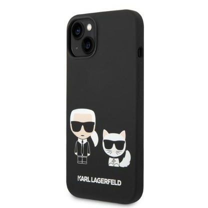 Etui MagSafe dla Apple iPhone 14 Plus, Karl Lagerfeld, Silikonowe Karl & Choupette, Czarne