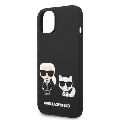 Etui MagSafe dla Apple iPhone 14 Plus, Karl Lagerfeld, Silikonowe Karl & Choupette, Czarne