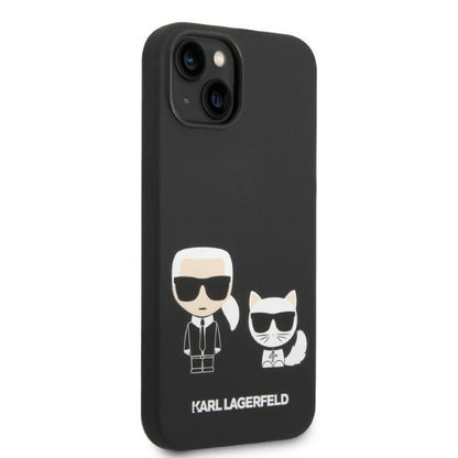Etui MagSafe dla Apple iPhone 14 Plus, Karl Lagerfeld, Silikonowe Karl & Choupette, Czarne