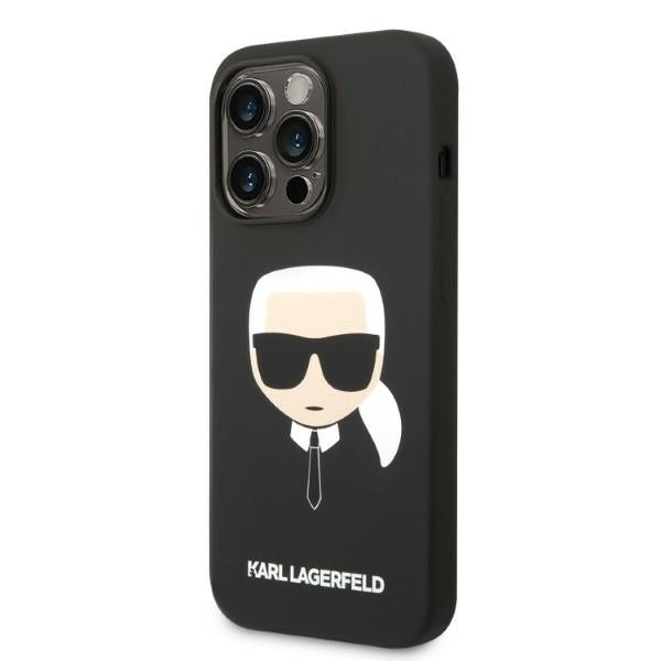 Etui MagSafe dla Apple iPhone 14 Pro, Karl Lagerfeld, Silicone Karl Head, Czarne