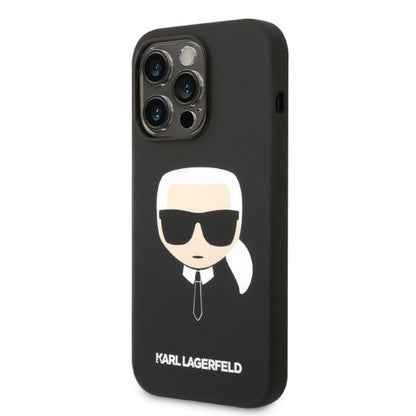 Etui MagSafe dla Apple iPhone 14 Pro, Karl Lagerfeld, Silicone Karl Head, Czarne