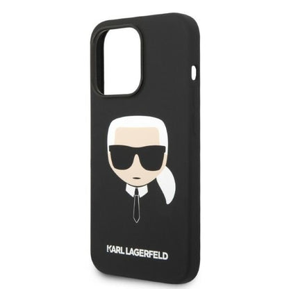 Etui MagSafe dla Apple iPhone 14 Pro, Karl Lagerfeld, Silicone Karl Head, Czarne