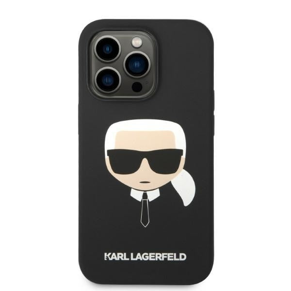 Etui MagSafe dla Apple iPhone 14 Pro, Karl Lagerfeld, Silicone Karl Head, Czarne