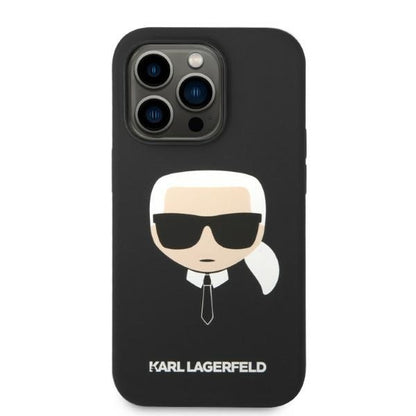 Etui MagSafe dla Apple iPhone 14 Pro, Karl Lagerfeld, Silicone Karl Head, Czarne
