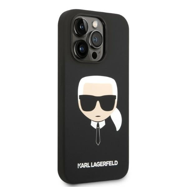 Etui MagSafe dla Apple iPhone 14 Pro, Karl Lagerfeld, Silicone Karl Head, Czarne