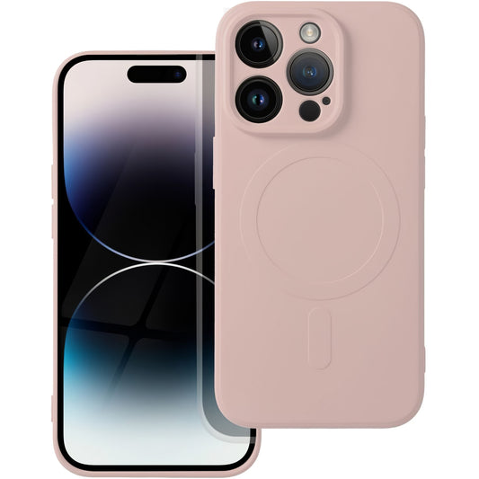 Etui MagSafe do Apple iPhone 14 Pro, OEM, Silicone Mag, różowe