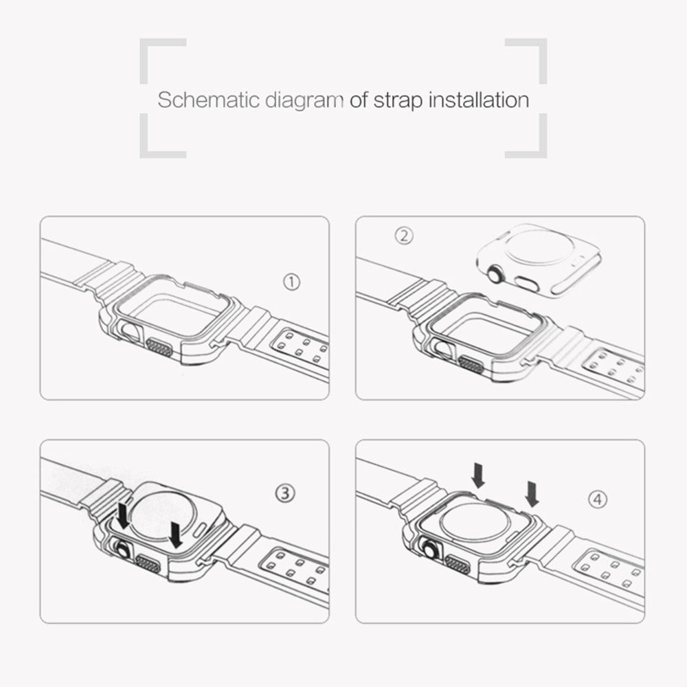 Wytrzymałe etui OEM dla Apple Watch z serii 44 mm, różowe