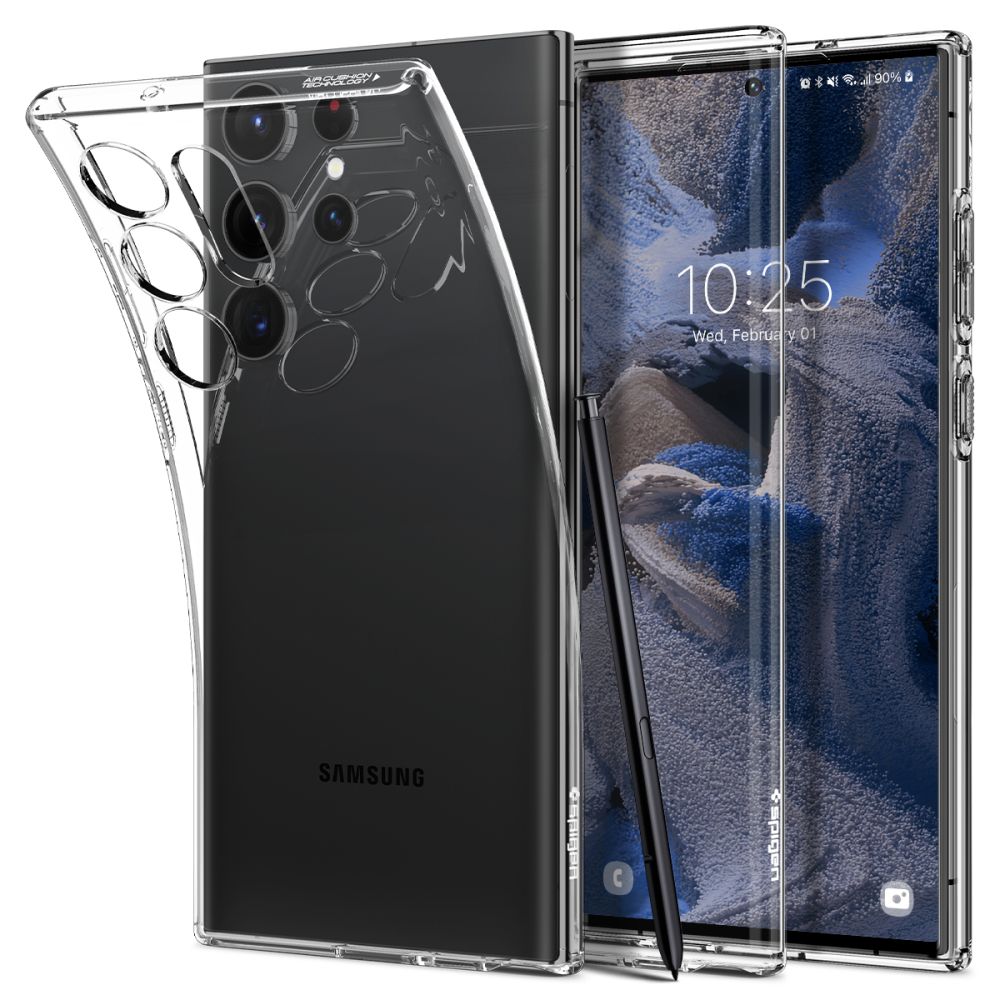 Etui do Samsung Galaxy S23 Ultra S918, Spigen, ciekłokrystaliczne, przezroczyste ACS05610