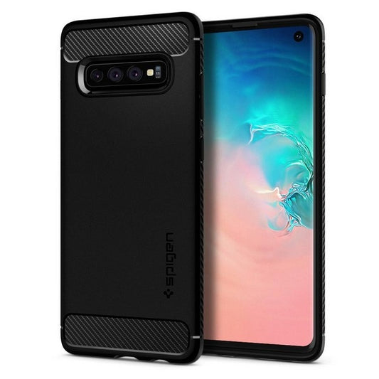 Etui do Samsung Galaxy S10 G973, Spigen, Rugged Armour, czarny 605CS25800