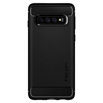 Etui do Samsung Galaxy S10 G973, Spigen, Rugged Armour, czarny 605CS25800