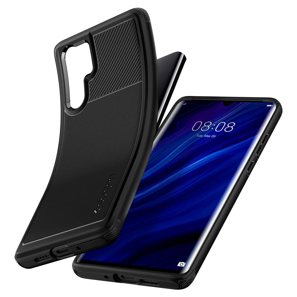 Etui do Huawei P30 Pro, Spigen, Rugged Armour, czarny L37CS25725