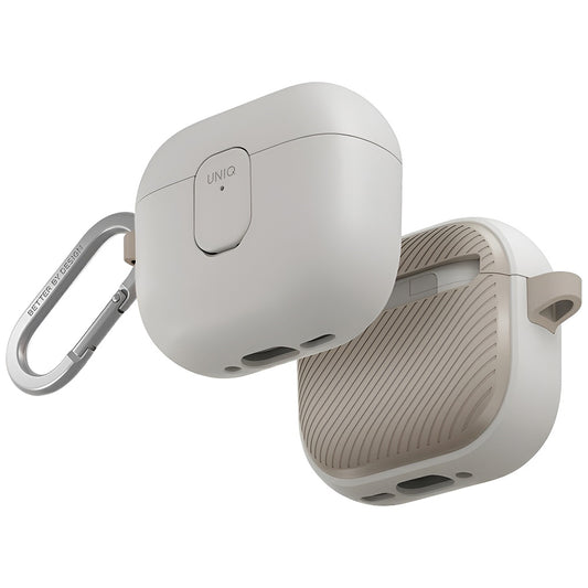 Etui UNIQ Clyde dla Apple AirPods 4, Szaro-Beżowe