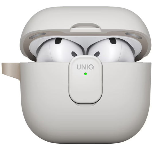 Etui UNIQ Clyde dla Apple AirPods 4, Szaro-Beżowe