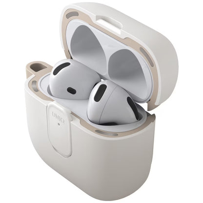 Etui UNIQ Clyde dla Apple AirPods 4, Szaro-Beżowe