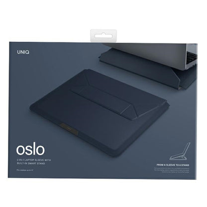UNIQ Oslo Case for Laptop up to 14inch, Navy Blue