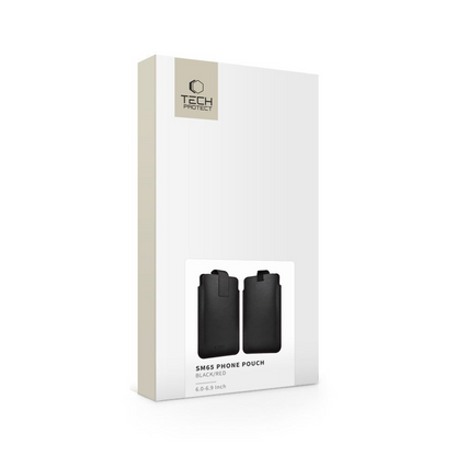 Uniwersalne Etui na Telefon, Tech-Protect, SM65, Czarne Czerwone