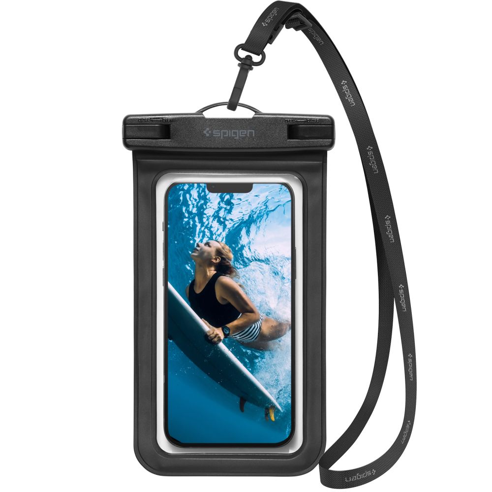 Uniwersalne Etui Wodoodporne na Telefon 3.5inch - 7inch, Spigen, A601, Czarne AMP04525