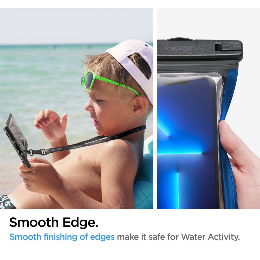 Uniwersalne Etui Wodoodporne na Telefon 3.5inch - 7inch, Spigen, A601, Czarne AMP04525