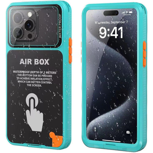 Uniwersalne wodoodporne etui na telefon do 6,1 cala, ShellBox, AirBox, niebieskie