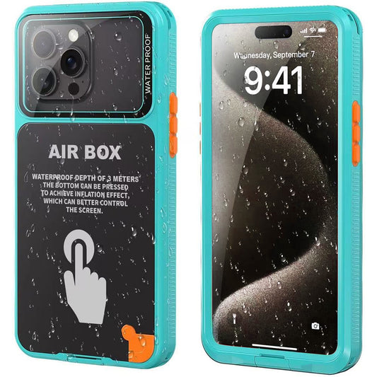 Uniwersalne wodoodporne etui na telefon do 6,7 cala, ShellBox, AirBox, niebieskie