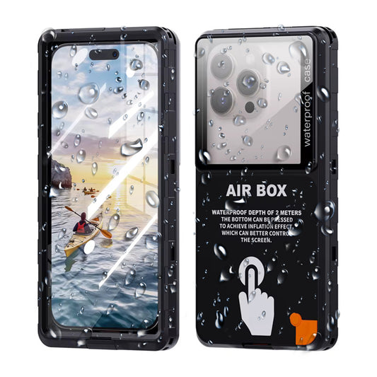 Uniwersalne wodoodporne etui na telefon do 6,9 cala, ShellBox, AirBox, czarne
