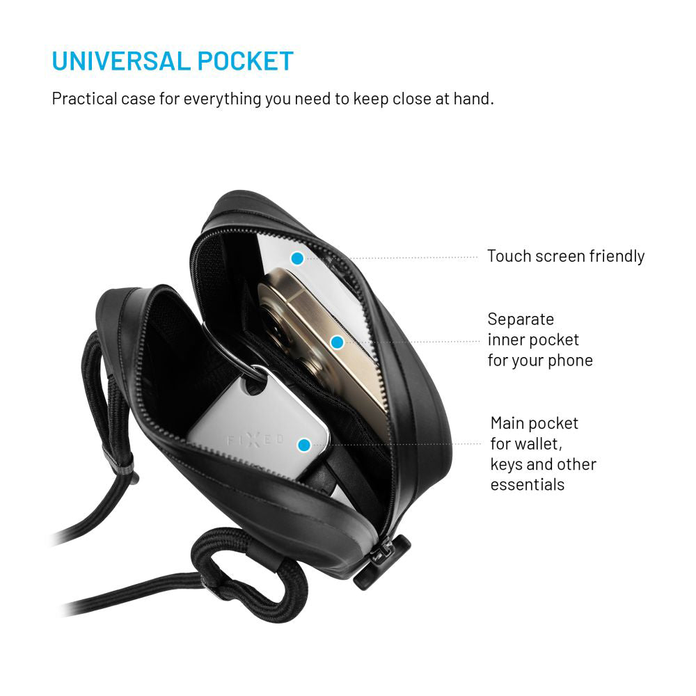 Uniwersalne Etui Wodoodporne na Telefon max. 7 cali, Fixed, Czarne